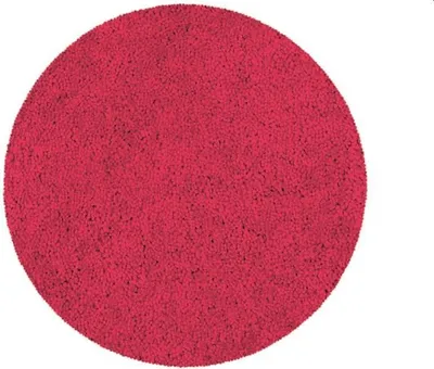 Produktbild von Spirella Badteppich Badematte Duschvorleger Mikrofaser Hochflor | flauschig | rutschhemmend | geeignet für Fußbodenheizung | 60 cm Rund | Rot