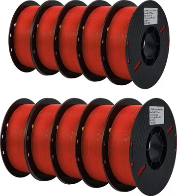 Image de Filament PLA, pour imprimante 3D, diamètre 1,75 mm, bobine de 1 kg, 10 kg PLA rouge