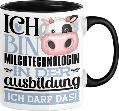 Produktbild von Milchtechnologin Ausbildung Start Geschenk Tasse Ich Bin Milchtechnologin In Der Ausbildung Ich Darf Das Kaffee-Becher Geschenkidee (Schwarz)