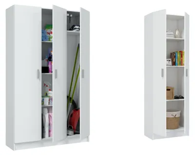 Produktbild von Melegari - Großer Mehrzweckschrank, 168x180 cm Weiß, Modular