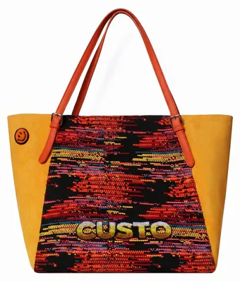 Obrázok produktu pre Dámska kabelka Borsa a Mano Emberly, patchworkový dizajn, viacfarebná, z prírodnej kože
