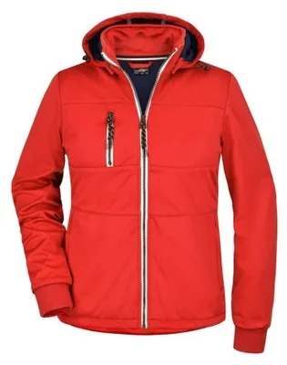 Produktbild von James and Nicholson - "Maritime" Jacke für Damen LT3302 (XL) (Rot/Marineblau/Weiß)