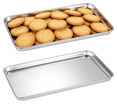 Produktbild von Backblech Set 2-teilig - Hochwertige Edelstahl-Bakformen - MBB002