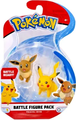 Produktbild von BOTI Pokémon Evoli & Pikachu Battle Minifiguren Doppelpack 5 cm BOTI35610