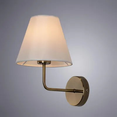 Produktbild von ARTE LAMP Schreibtischlampe mit Kabel – Tischlampe mit weißem Textil-Lampenschirm für Wohnzimmer und Home Office – LED.Color:Chrom, Weiß,Size:Tischleuchte