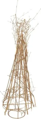 Zdjęcie produktu dla Złota Dekoracja Świąteczna - Stożkowa Choinka z Rattanu 50cm