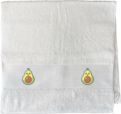 Produktbild von Huuraa Handtuch Avocado Comic 50x100cm White Baumwolle Handtuch Geschenkidee