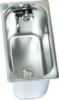 Immagine prodotto di Lavello in acciaio inox Lavello da campeggio Lavello integrato + scarico 325x176x200
