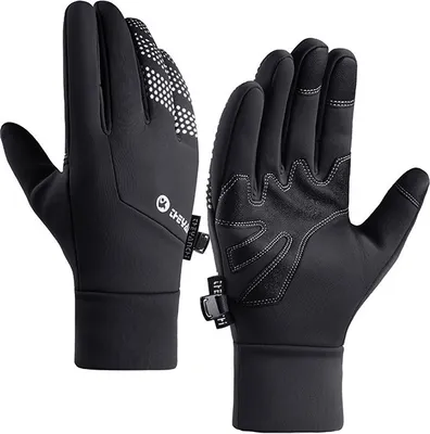 Produktbild von INF Schwarze Touchscreen-Handschuhe – (winddicht, wasserabweisend, warm) M