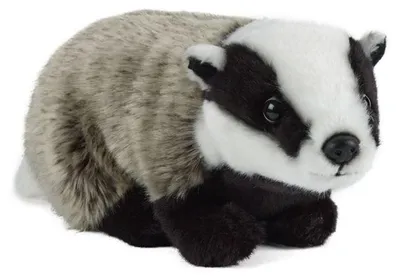 Image de Living Nature, peluche en forme de blaireau, grande taille, 30 cm, jouet en peluche