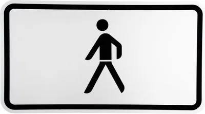 Produktbild von ORIGINAL Verkehrsschild Nr. 1010-53" Fußgänger 330 x 600 mm nach StVO und RAL-Gütebedingungen Verkehrszeichen Schild Straßenschild Zusatzschild Verkehrsschilder Straßenschilder Straßenzeichen Straße