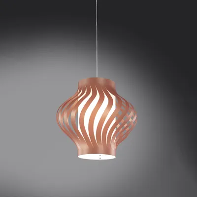 Zdjęcie produktu dla Nowoczesna lampa wisząca 1 Helios w kolorze miedzianym Polilux H39 Wyprodukowano we Włoszech