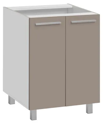 Image de Meuble sous évier "Salma" - Taupe/Blanc - L 60 x H 81 cm