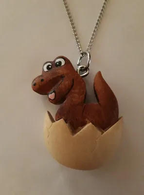 Produktbild von Kette mit Holzanhänger Dinosaurier, Ketten Modeschmuck Tiere Tier Dino Brachiosaurus