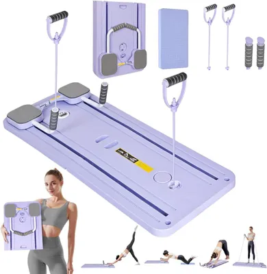 Immagine prodotto di Home Pilates CF301, tavola pieghevole per reformer da utilizzare a casa, con elastici