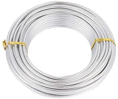 Zdjęcie produktu dla 53 stopy drutu aluminiowego 4 mm srebrnego drutu metalowego do majsterkowania rękodzieła do wyrobu biżuterii