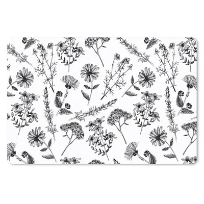 Produktbild von MuchoWow® Mauspad Mousepad Blumen - Kräuter - Muster 27x18 cm - Mousepads - Maus Mat - Pad - Mausunterlage - Büroartikel - Desk Matten