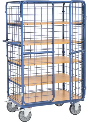 Produktbild von fetra Etagenwagen 8582-3DE, Stahl, Regalwagen, Blau, 600 kg, 4 Rad/Räder, 20 cm