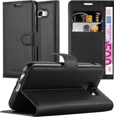 Zdjęcie produktu dla Pokrowiec Cadorabo do Samsunga Galaxy A3 2017 z czarną obudową ochronną na telefon komórkowy z magnetycznym zamknięciem
