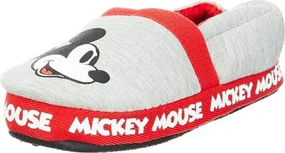 Obrázek produktu pro CERDÃ LIFE'S LITTLE MOMENTS â Dětské zimní bačkory Mickey Mouse s polstrovanou stélkou a protiskluzovou podrážkou â oficiální licence Disney, šedá a červená barva