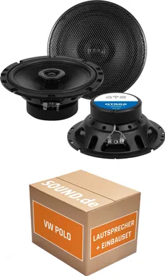 Produktbild von Lautsprecher Boxen Einbaupaket Heck 16cm Crunch GTS62 passend für VW Polo 4 | 2x Tief-Mitteltöner mit integriertem Hochtöner 180W MAX