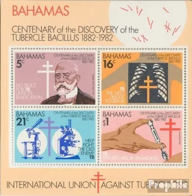 Produktbild von Briefmarken Bahamas 1982 Mi Block37 (kompl.Ausg.) postfrisch Tuberkulose Erreger