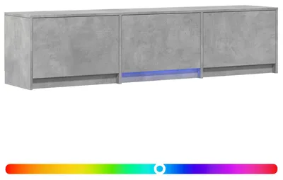 Produktbild von Fernsehschrank mit LED Betongrau 165 x 34 x 40 cm Holzwerkstoff