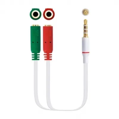 Produktbild von Audiokabel (3,5 mm) Divisor NANOCABLE 10.24.120 Weiß Schwarz