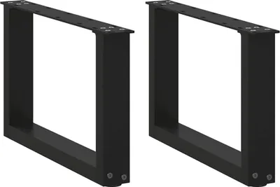 Produktbild von Möbel Couchtischbeine U-Form 2 Stk. Schwarz 50x(30-31) cm Stahl - Tischbeine 4013136