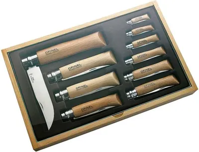Image de Opinel Lot de 10 couteaux Coffret en bois