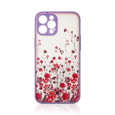Produktbild von Violette Blumenhülle für iPhone 13 Pro – Stylisch & Schutz KP24611