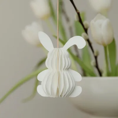 Produktbild von Papieranhänger Hase Lotte - weiß