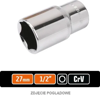 Produktbild von Steckschlüssel 1/2" Sechskant lang 27 mm / TEGER