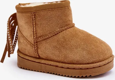 Zdjęcie produktu dla Dziecięce Ocieplane Botki Śniegowce Z Frędzlami Camel Mikyla 24