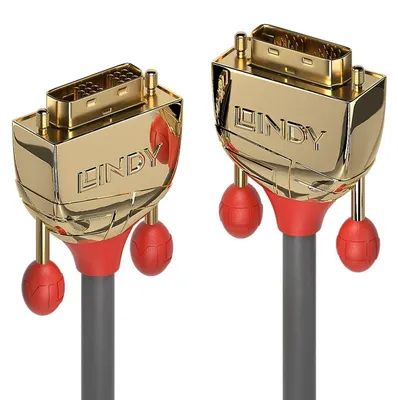 Produktbild von Lindy 36217, 20 m, DVI-D, DVI-D, Stecker, Stecker, Gold, Grau