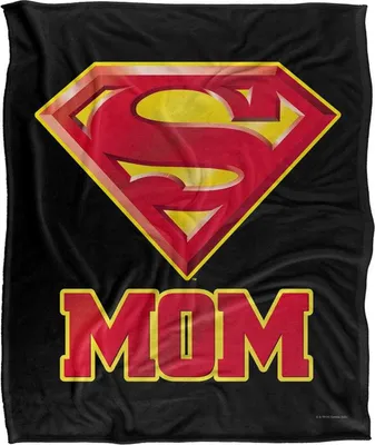 Produktbild von Superman - "Super Mom" Decke, Seidig, Supersoft TV23995 (Einheitsgröße) (Schwarz/Rot/Gelb)