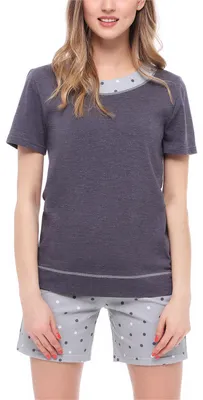Image de Pyjama pour femme Merry Style MS10-237 (mélange foncé/gris, XL)