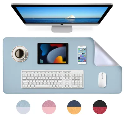 Image de Tapis de bureau double face - Tapis de table enPolyuréthaneimperméable 80 x 40 cm