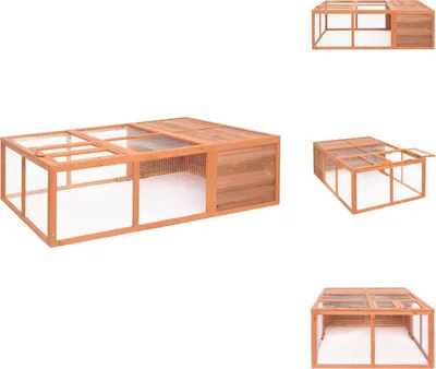 Produktbild von vidaXL Garten-Tierkäfig 150x100x50 cm Massivholz Tanne -  Lebensräume & Gehege für Kleintiere