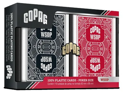 Immagine prodotto di Carte da poker Copag WSOP nere/rosse, 2 mazzi
