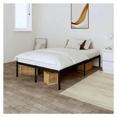 Produktbild von Bettgestell aus Metall, ohne Matratze, schwarz, 120 x 200 cm, Betten & Zubehör, Betten & Bettrahmen