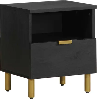 Zdjęcie produktu dla vidaXL Stolik nocny czarny 40x33x46 cm materiał drewnopochodny