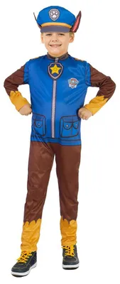 Paw Patrol Chase Kostüm für Jungen, 5-7 Jahre, mit Mütze