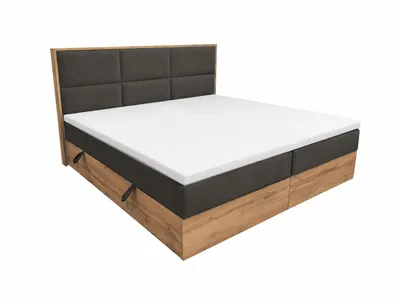 Produktbild von KSHOMECONCEPT Boxspringbett Loly 160x200 cm H4 Taschenfederkern Anthrazit