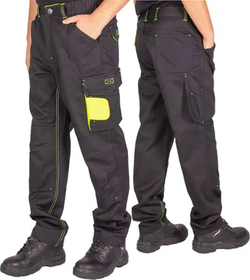 Immagine prodotto di Pantaloni da lavoro in vita FIRI da uomo con tasche per ginocchiere, nero, 52