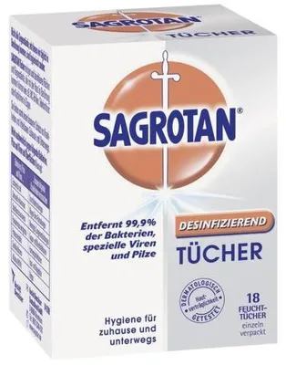 Produktbild von Sagrotan Desinfektionstücher 18 St