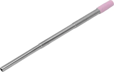 Produktbild von Zusammenklappbarer Trinkhalm aus Edelstahl, Teleskopstrohhalm, faltbarer Strohhalm, wiederverwendbarer Metallstrohhalm, faltbarer Strohhalm, Reisestrohhalm