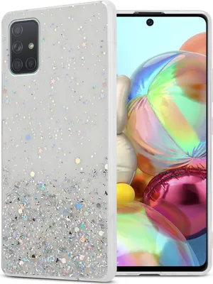 Produktbild von Cadorabo Hülle für Samsung Galaxy A71 4G Schutz Hülle in Transparent Handyhülle TPU Etui Glitter Cover Case Glitzer