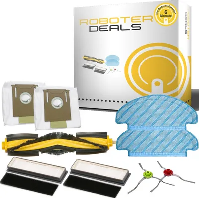Produktbild von Zubehör Set für Ecovacs Deebot OZMO T8+ (2x Staubbeutel, 2x Pad, 2x Filter, 2x Seitenbürsten, 1x Hauptbürste)