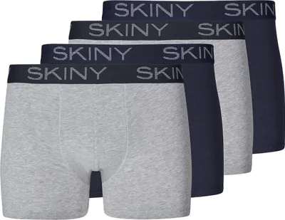 Produktbild von Skiny 4er Pack Baumwolle Retro Short / Pant Perfekter Passform dank Stretchanteil, Logo im angesetzten Bundgummi, Angenehmes Tragegefühl